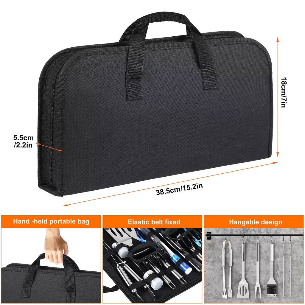 26X BBQ Tool Set Stainless Steel Barbecue Grilling Utensil Cooking Outdoor Kit