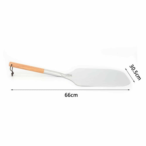 12X14X26 Inch Aluminium Pizza Peel Removable Wooden Handle Bakers Paddle Shovel