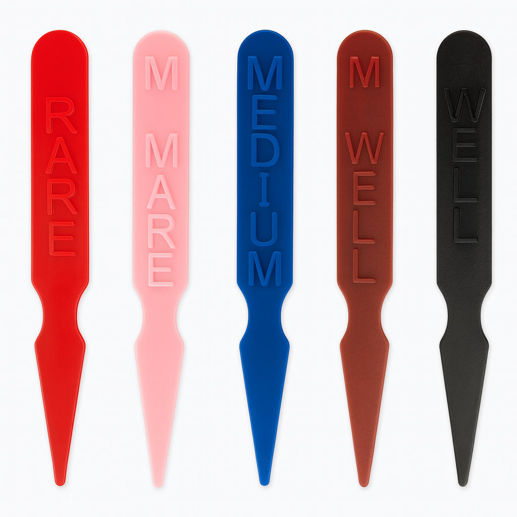 1000X Steak Markers Marker Kitchen Cooked Food Identifier Red Blue Brown Black