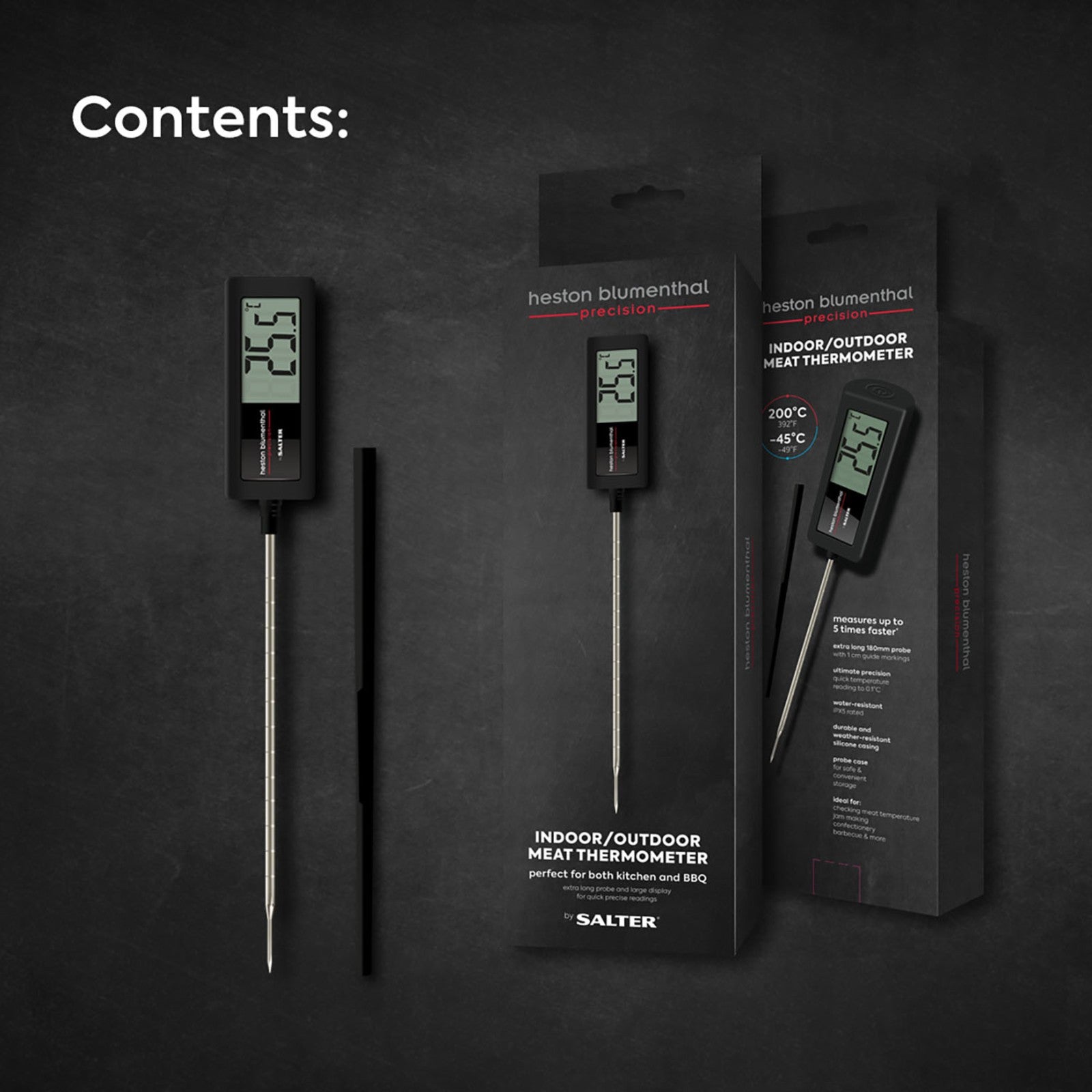 Heston Blumenthal Digital Thermometer Precision Kitchen Probe Bbq/Meat Salter