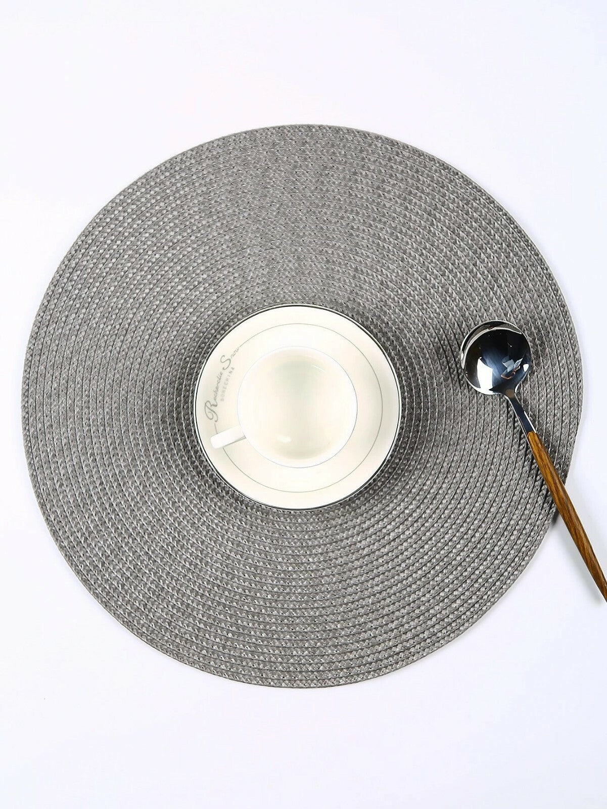 Table Place Mats Large round Woven Place Mats Dining Tableware Washable Dinner