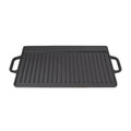 Cast Iron Large Griddle Pan Reversible BBQ Grill Pancake Plate Grills In&Outdoor