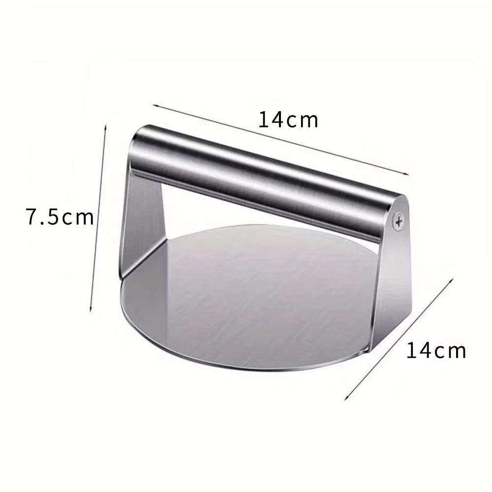 Stainless Steel Smash Burger Press Hamburger Patties Meat Masher Circular Meat Press Mold for Deli Meats Kitchen Accessories