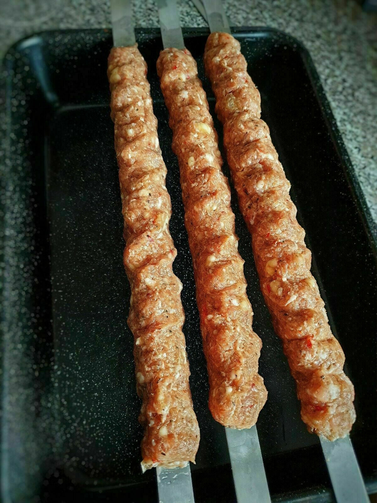 4X BBQ Kebab Skewer Wooden Handle Metal 5Mm/8Mm/15Mm Heavy Duty Stainless Steel