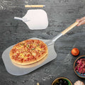 12X14X26 Inch Aluminium Pizza Peel Removable Wooden Handle Bakers Paddle Shovel