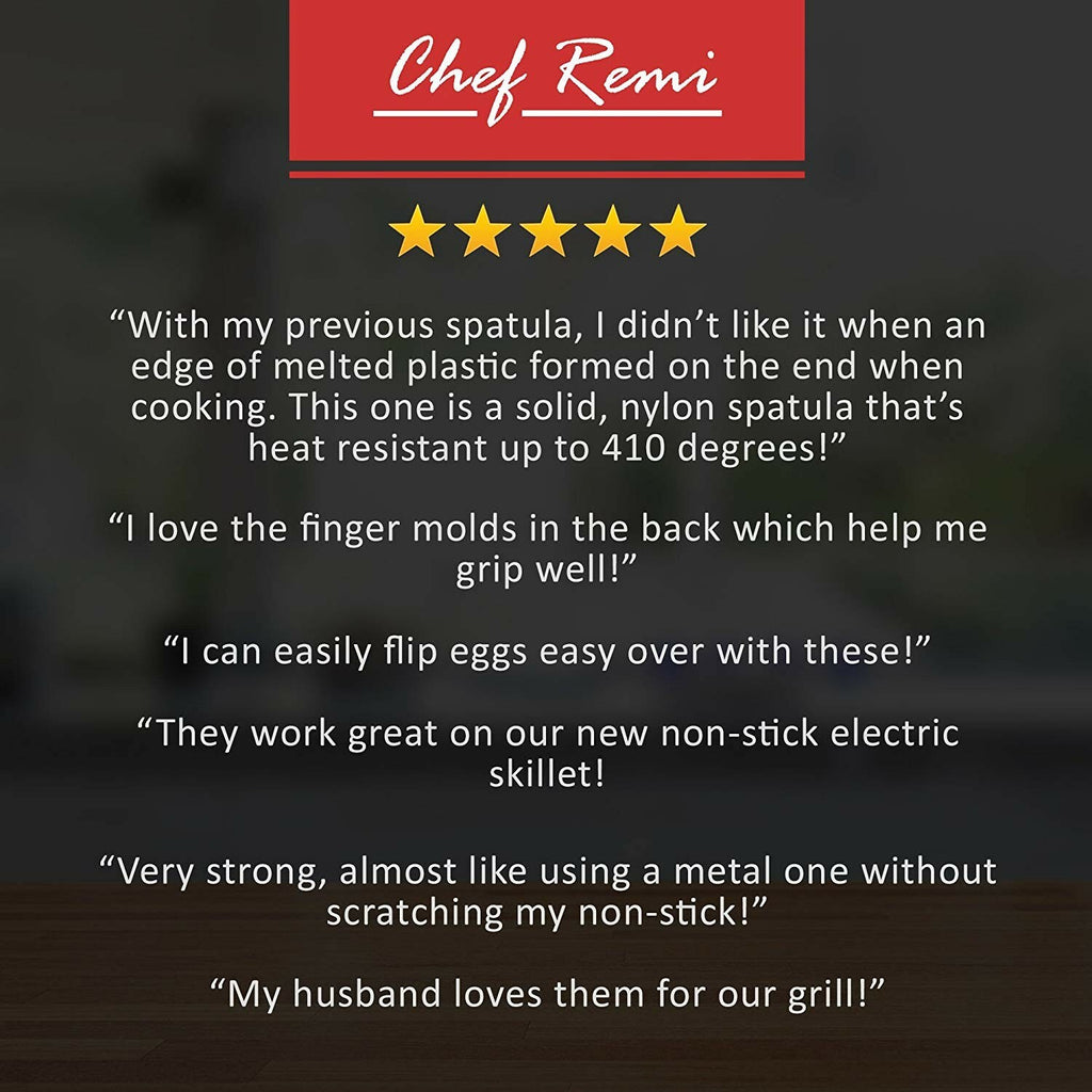 Chef Remi Kitchen Spatula Set- 2Pcs | Non Stick Solid & Slotted Spatulas