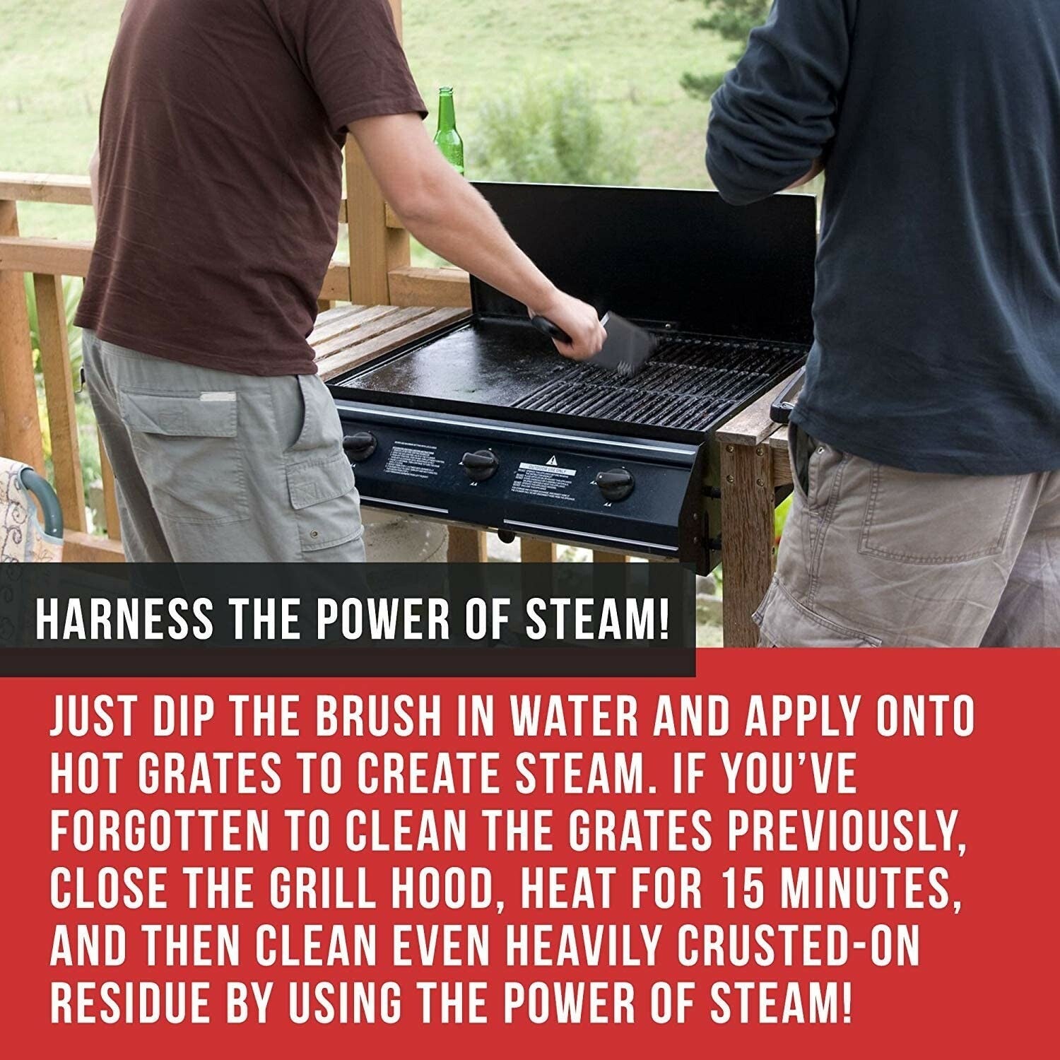 Chefremi Barbeque Cleaning Brush | Grill Brush Scraper Wire Bristles 2Y Warranty