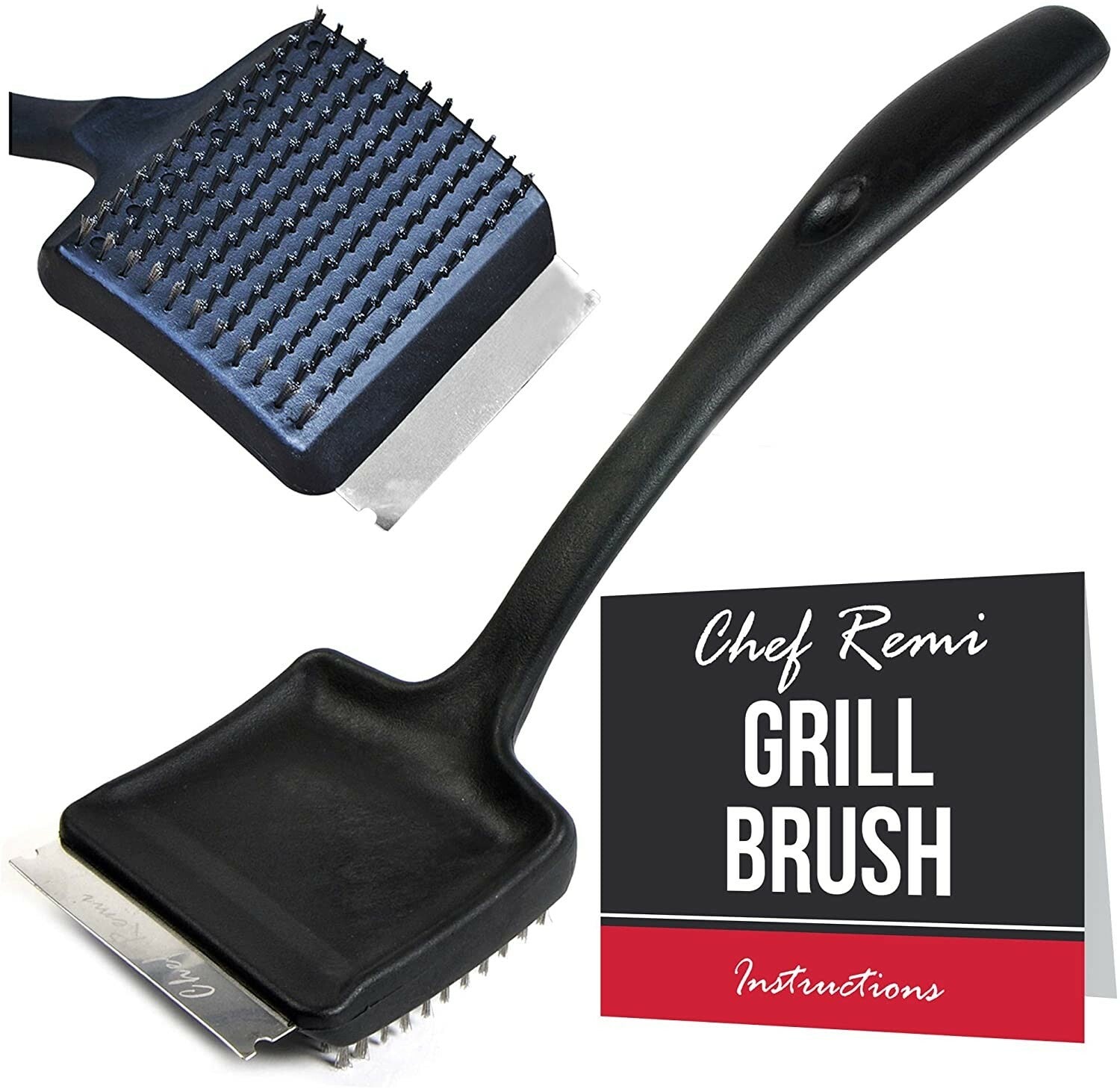 Chefremi Barbeque Cleaning Brush | Grill Brush Scraper Wire Bristles 2Y Warranty