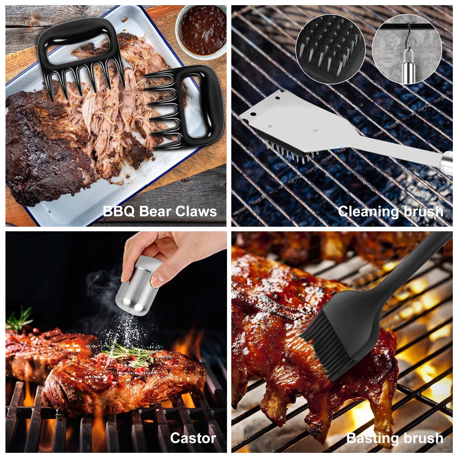 26X BBQ Tool Set Stainless Steel Barbecue Grilling Utensil Cooking Outdoor Kit