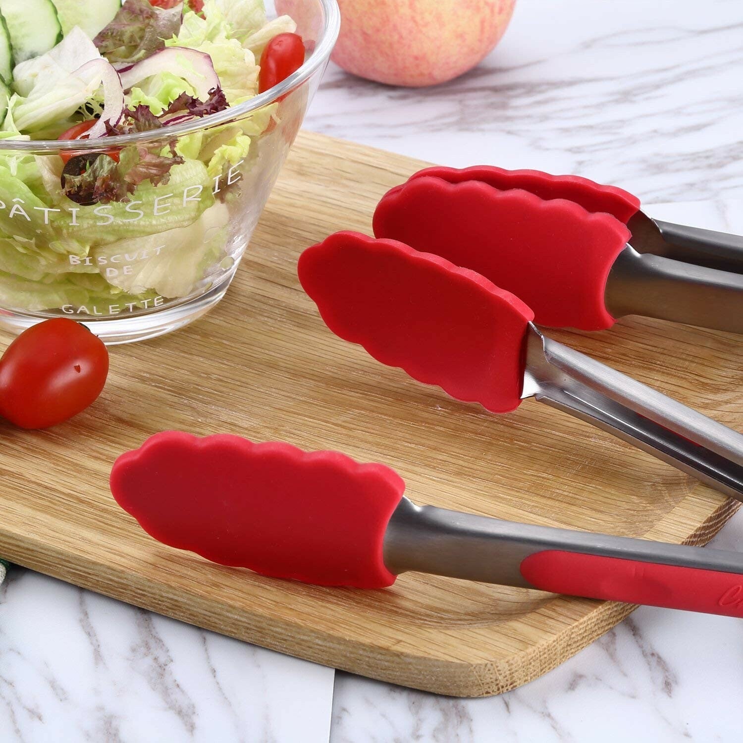 Top Quality Heat Resistant Tongs | Set of 2 Sizes | Lock System | Cooking & BBQ