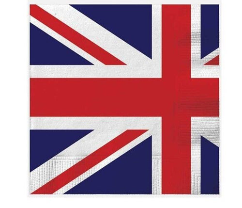 16 X Coronation Napkins 3 Ply Union Jack King Serviettes for Lunch Party BBQ