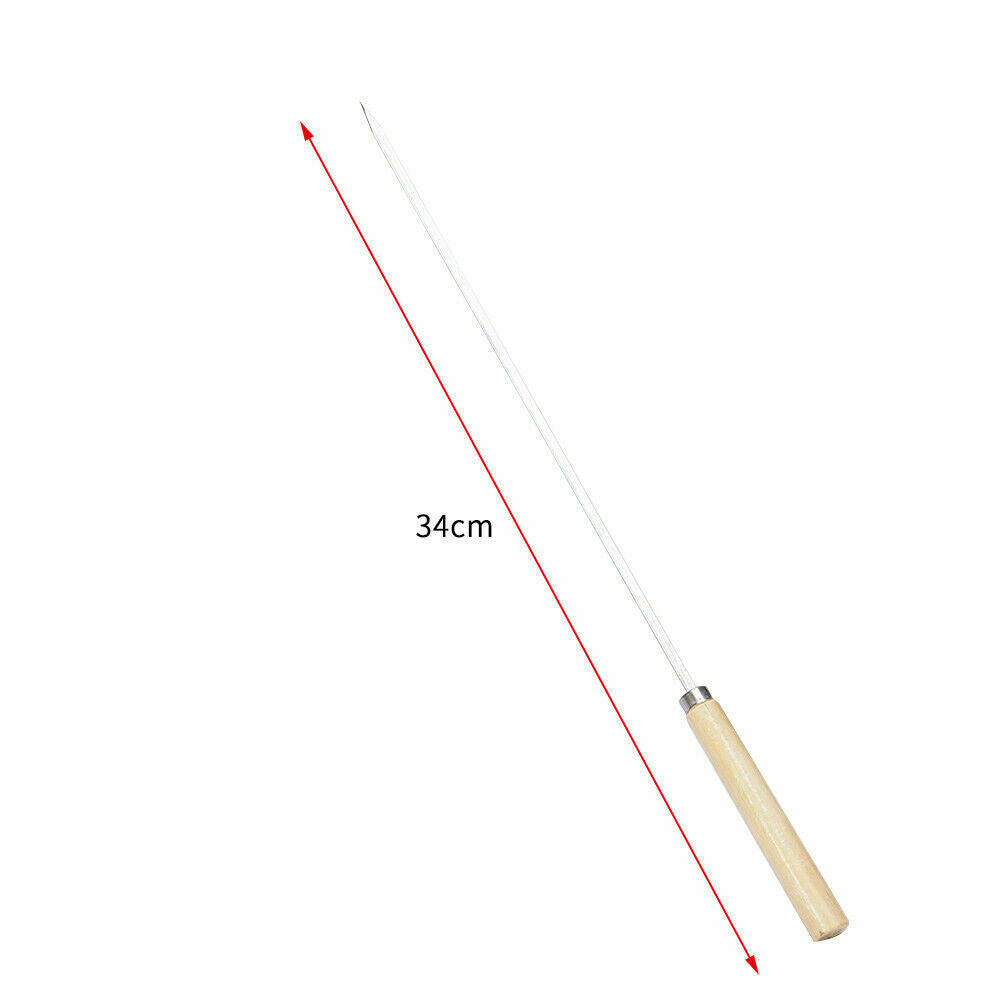 BBQ Long Handle Grill Basket Barbecue Rack Meat Burger Fish Stand Mesh Food UK