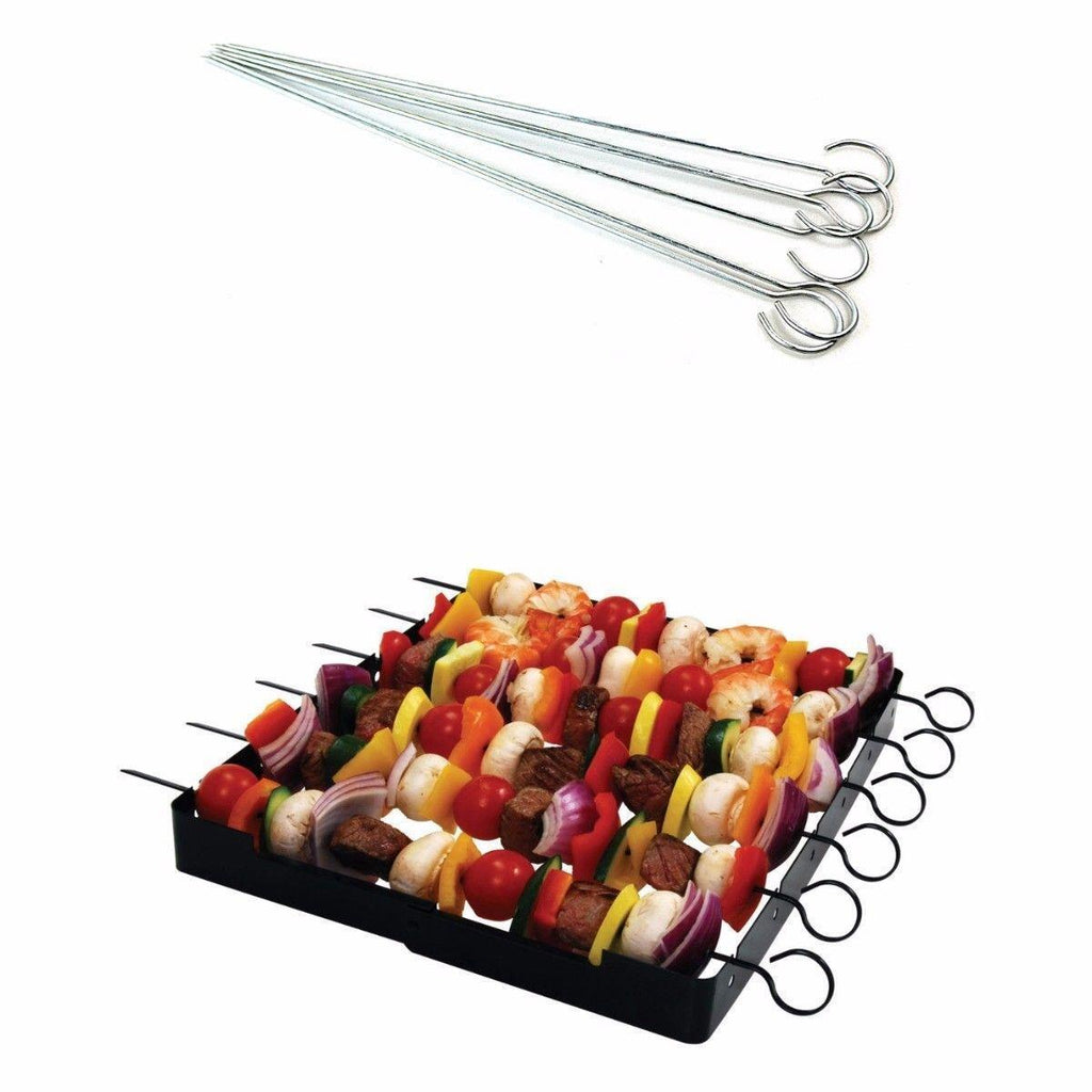 BBQ Long Handle Grill Basket Barbecue Rack Meat Burger Fish Stand Mesh Food UK