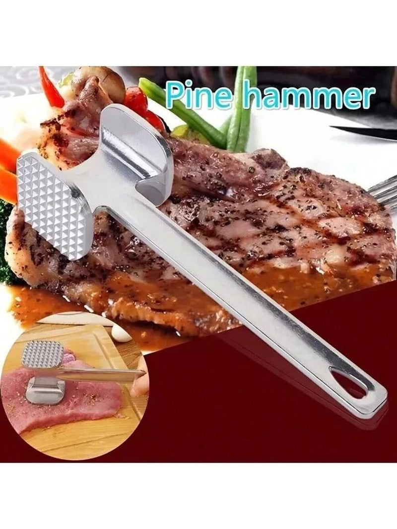 Stainless Steel Meat Mallet Tenderizer Steak, Beef, Chicken Hammer Kitchen Tool.