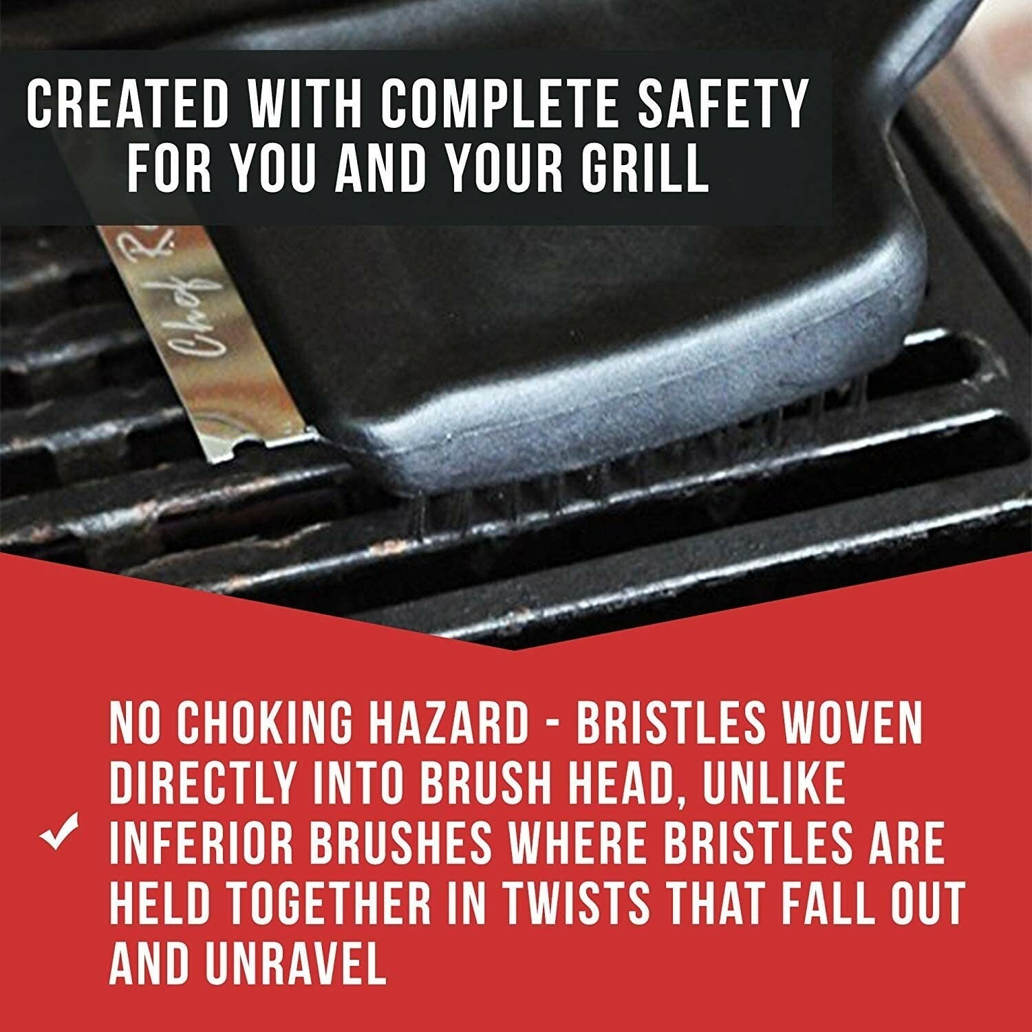 Chefremi Barbeque Cleaning Brush | Grill Brush Scraper Wire Bristles 2Y Warranty