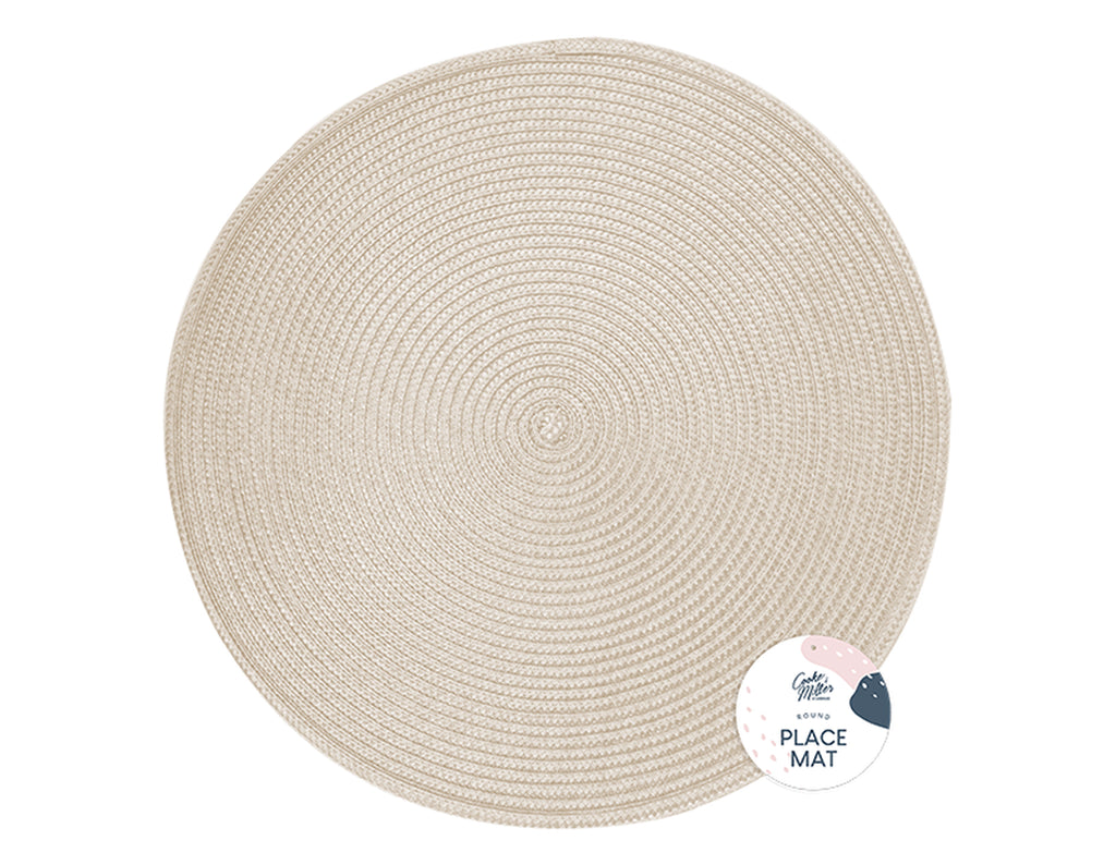 Table Place Mats Large round Woven Place Mats Dining Tableware Washable Dinner