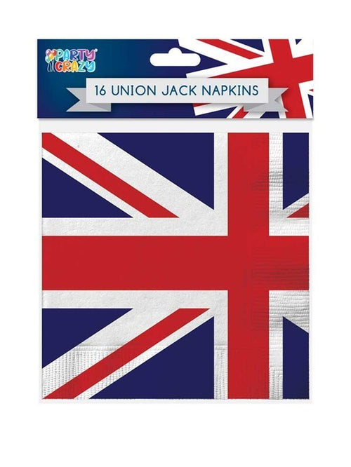 16 X Coronation Napkins 3 Ply Union Jack King Serviettes for Lunch Party BBQ
