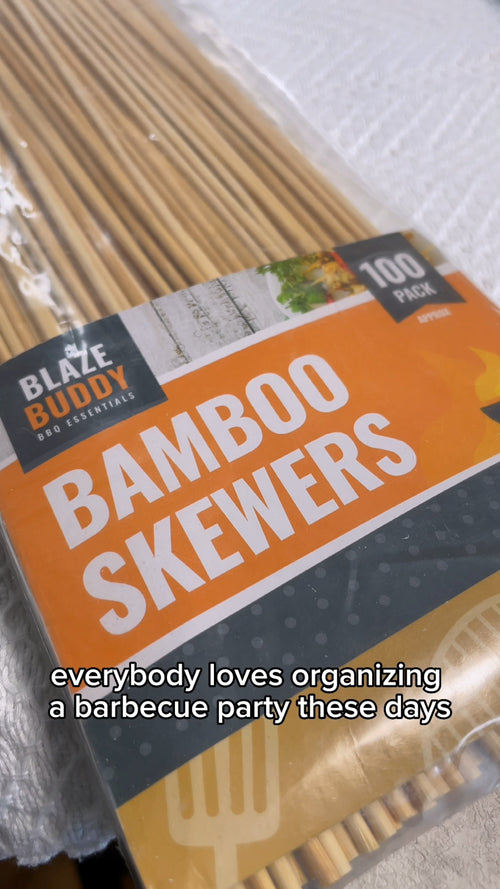 100 Bamboo Skewers 20Cm BBQ Kebab Fruit Chocolate Fondue Grill Wooden Sticks