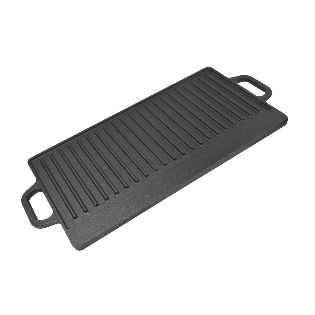 Cast Iron Large Griddle Pan Reversible BBQ Grill Pancake Plate Grills In&Outdoor
