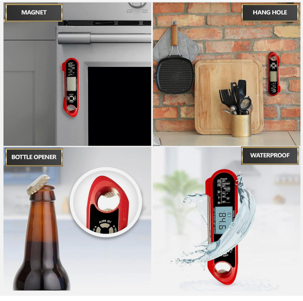 Instant Read Digital Meat Thermometer Cooking Food Temperature Probe Lcd Kitchen