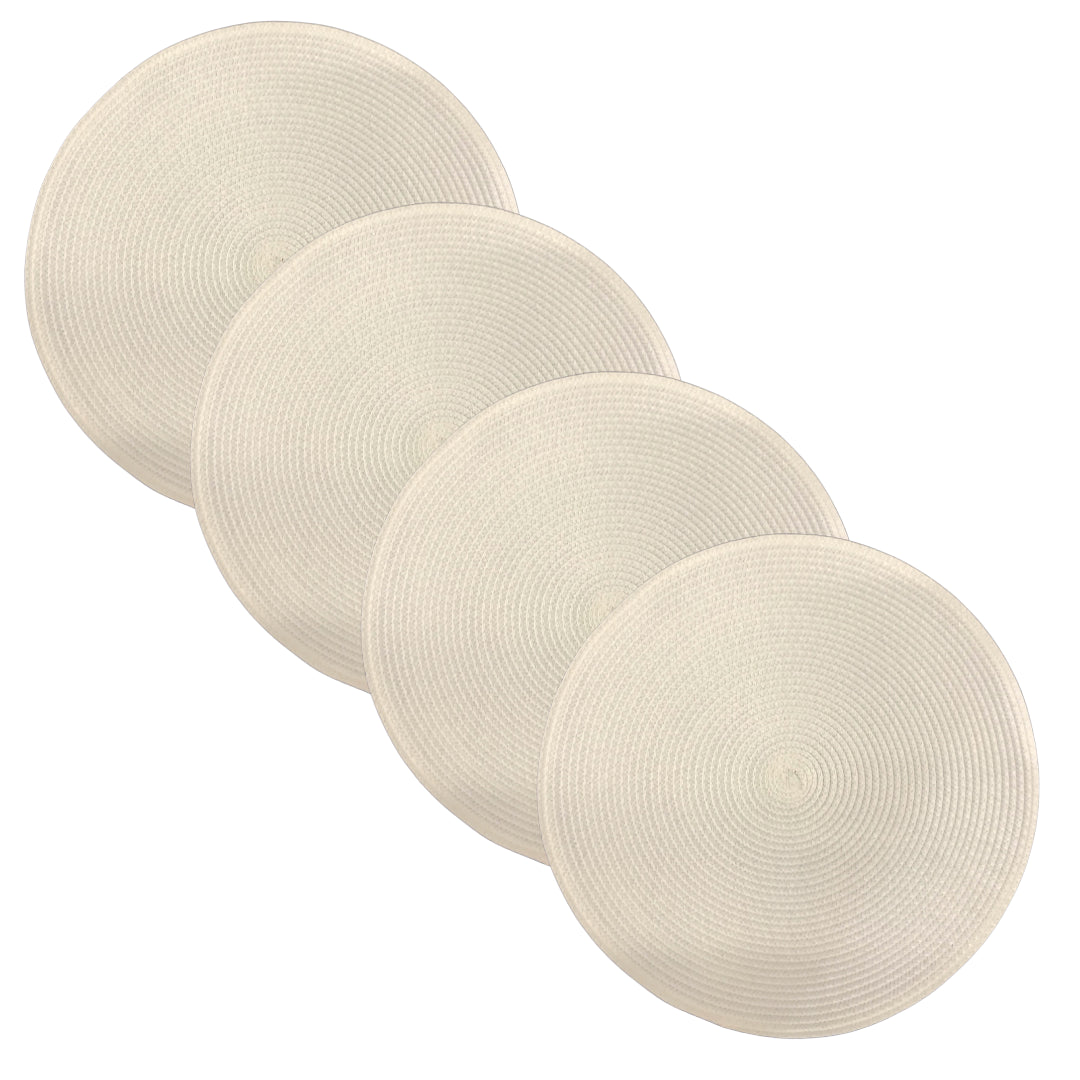 Table Place Mats Large round Woven Place Mats Dining Tableware Washable Dinner