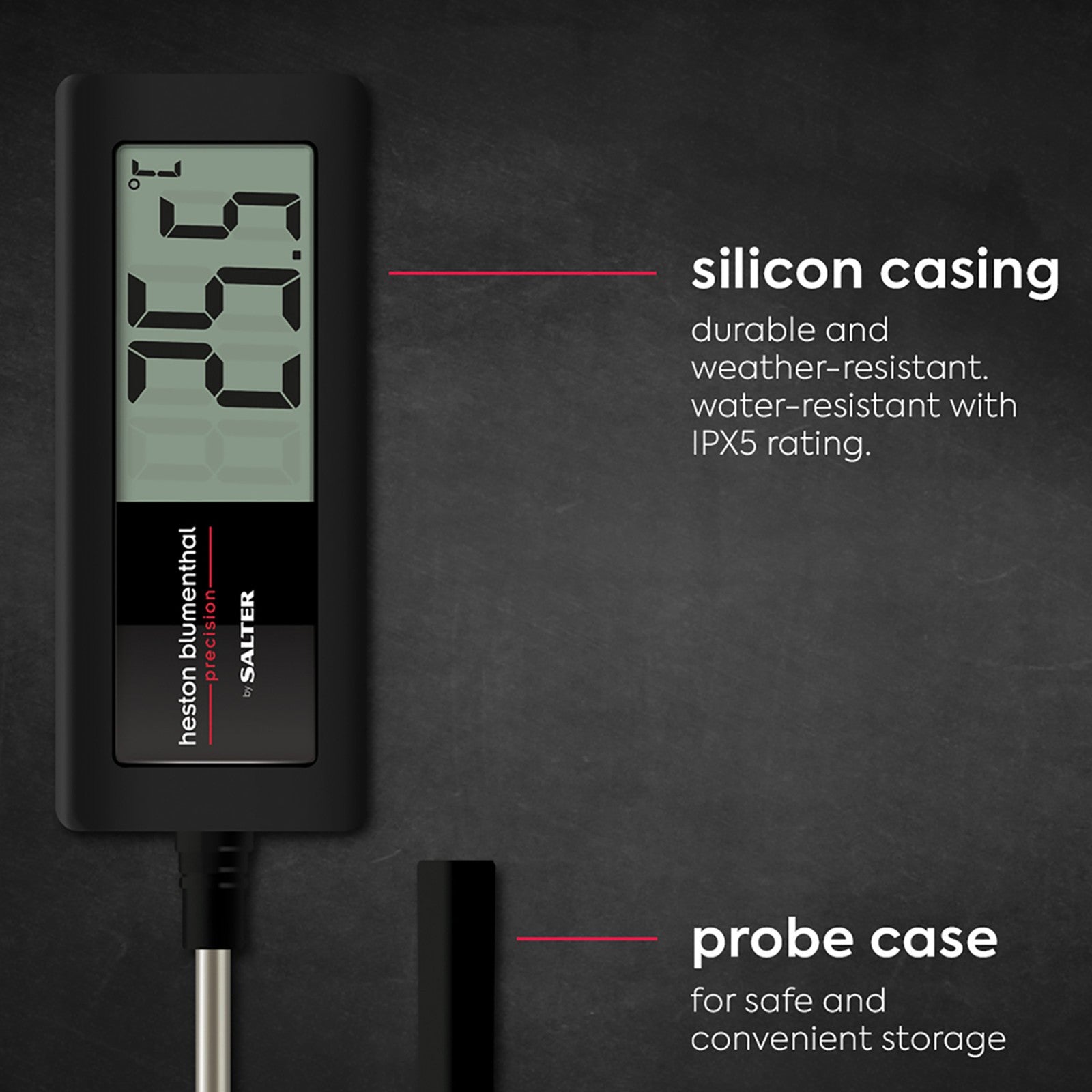 Heston Blumenthal Digital Thermometer Precision Kitchen Probe Bbq/Meat Salter