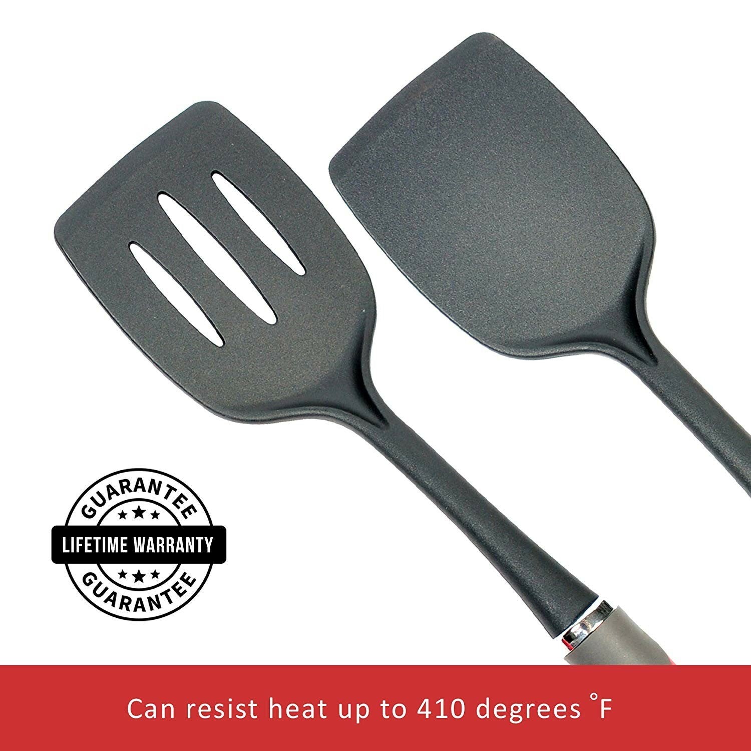 Chef Remi Kitchen Spatula Set- 2Pcs | Non Stick Solid & Slotted Spatulas