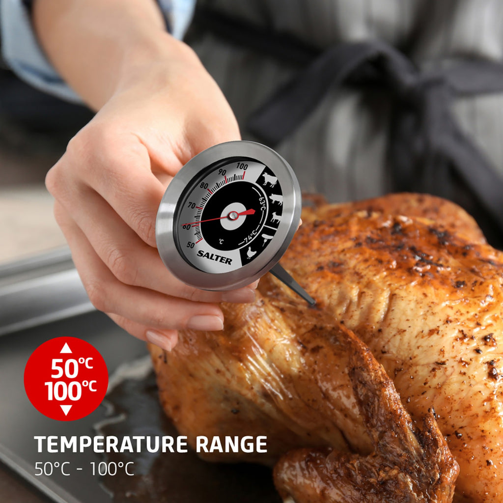 Salter Thermometer Analogue Meat Kitchen Food Temperature Probe Stainless Steel