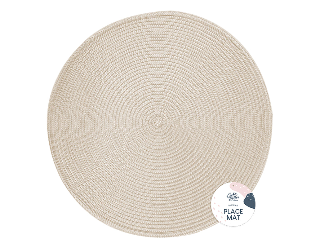 Table Place Mats Large round Woven Place Mats Dining Tableware Washable Dinner