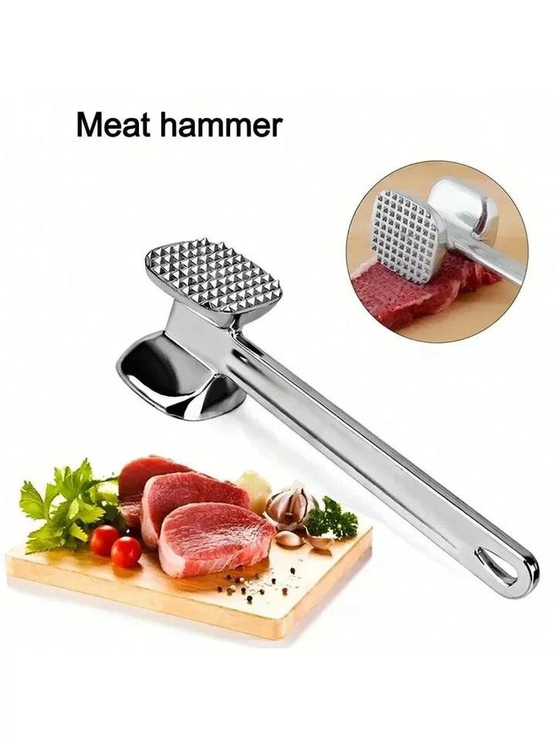 Stainless Steel Meat Mallet Tenderizer Steak, Beef, Chicken Hammer Kitchen Tool.