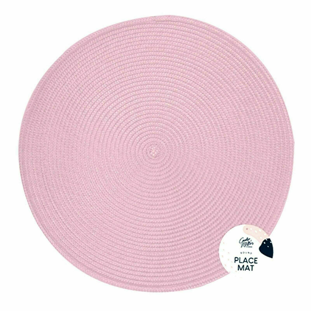 Table Place Mats Large round Woven Place Mats Dining Tableware Washable Dinner