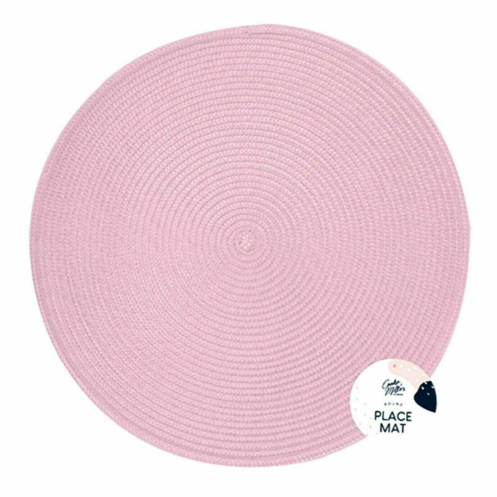 Table Place Mats Large round Woven Place Mats Dining Tableware Washable Dinner