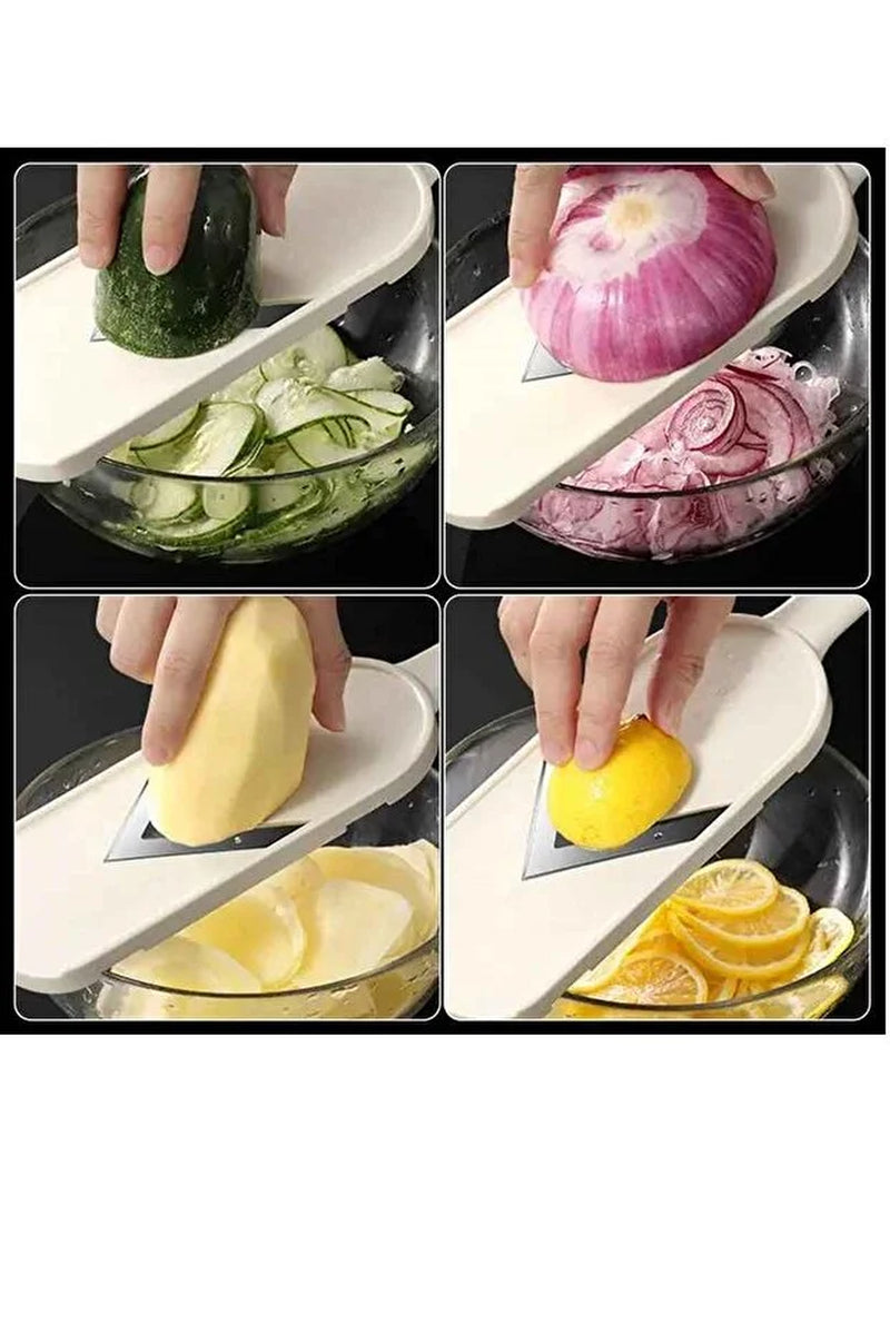 Stainless Steel Blade Vegetable Chopper Slicer Non Slip Base Cabbage Carrot, Salad Onion Cutter