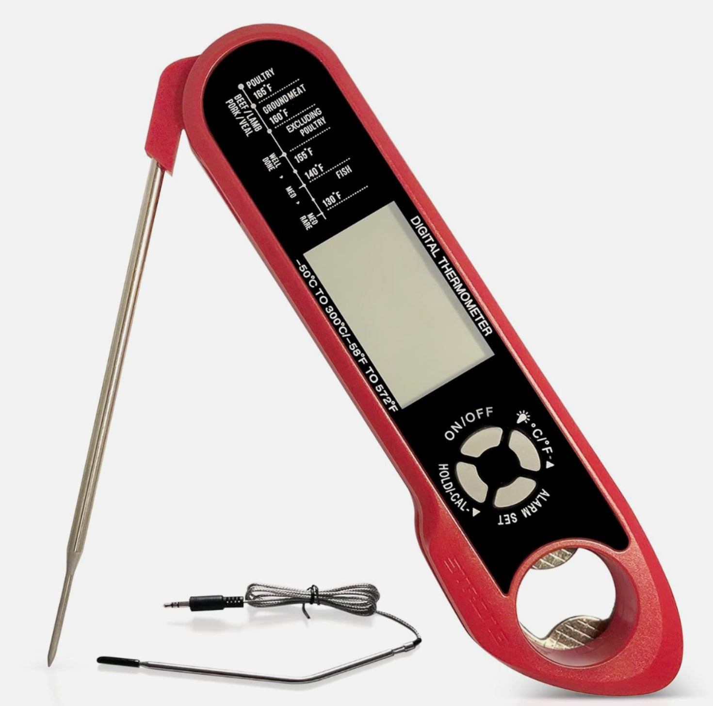 Instant Read Digital Meat Thermometer Cooking Food Temperature Probe Lcd Kitchen