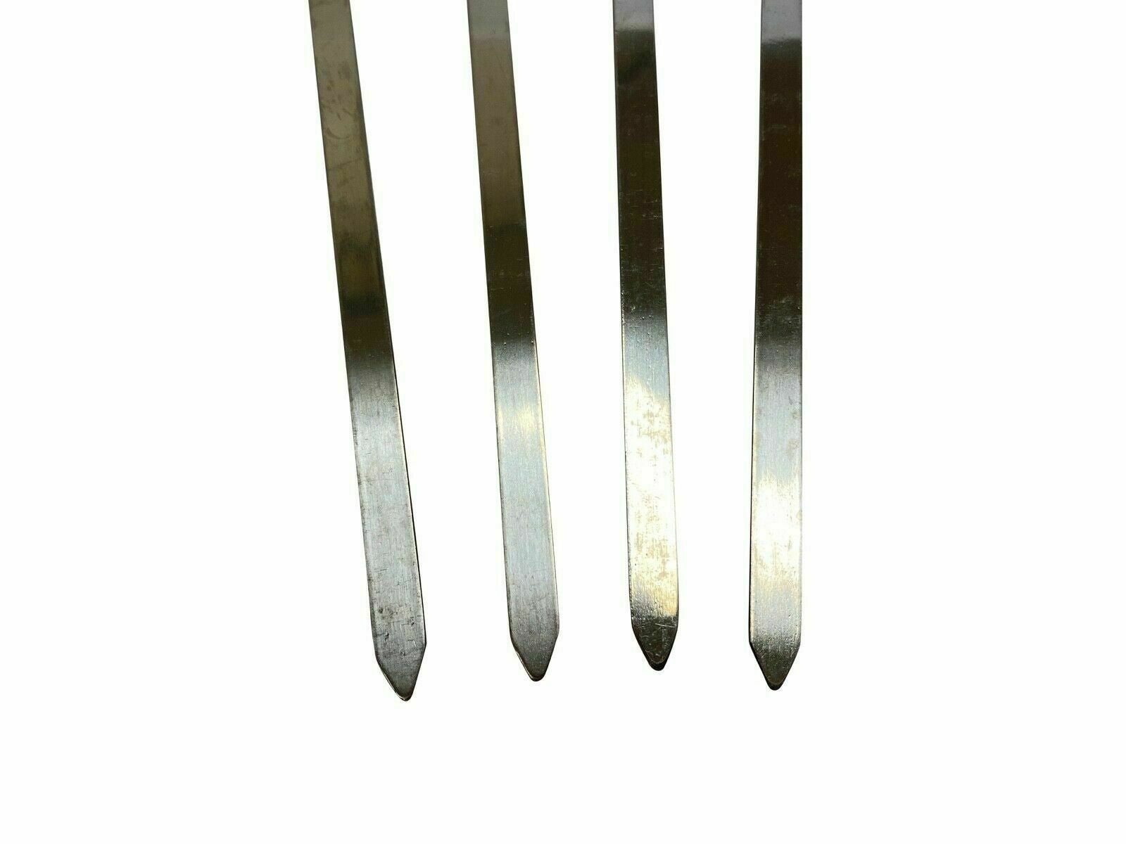 4X BBQ Kebab Skewer Wooden Handle Metal 5Mm/8Mm/15Mm Heavy Duty Stainless Steel