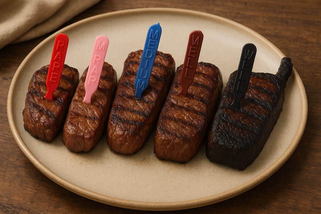 1000X Steak Markers Marker Kitchen Cooked Food Identifier Red Blue Brown Black