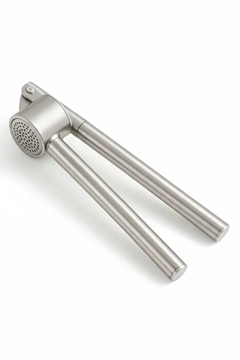 Stainless Steel Garlic Press Crush without Peeling Removable Chamber Easy to Clean Garlic Crusher