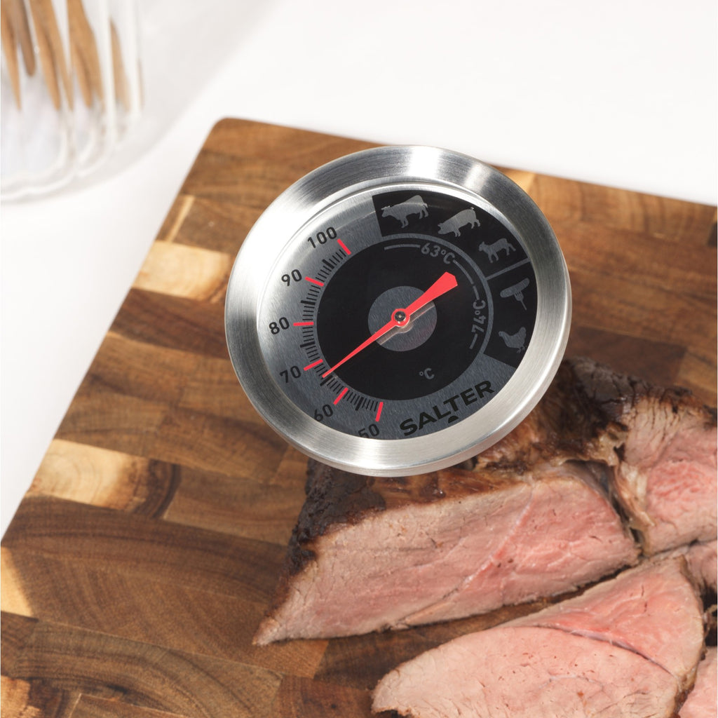 Salter Thermometer Analogue Meat Kitchen Food Temperature Probe Stainless Steel