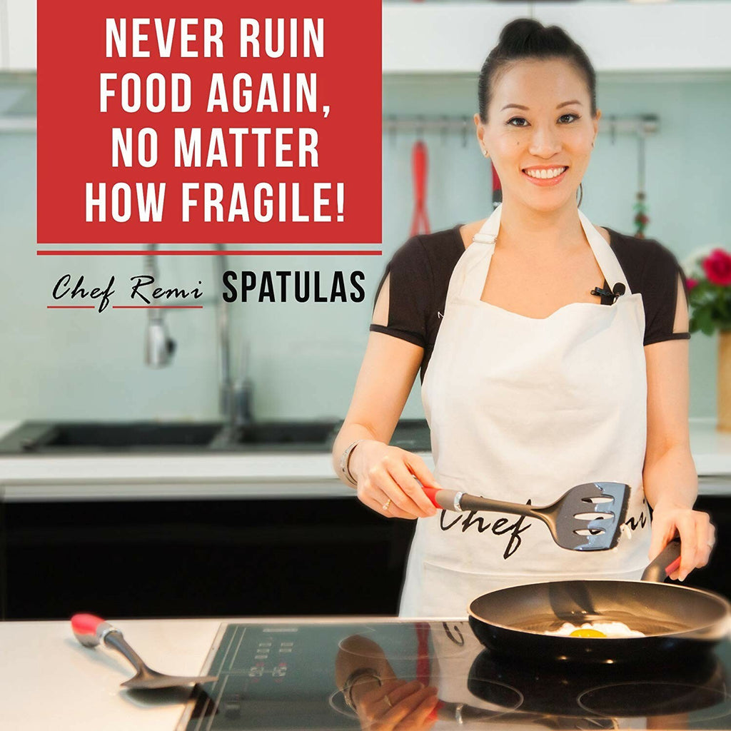 Chef Remi Kitchen Spatula Set- 2Pcs | Non Stick Solid & Slotted Spatulas