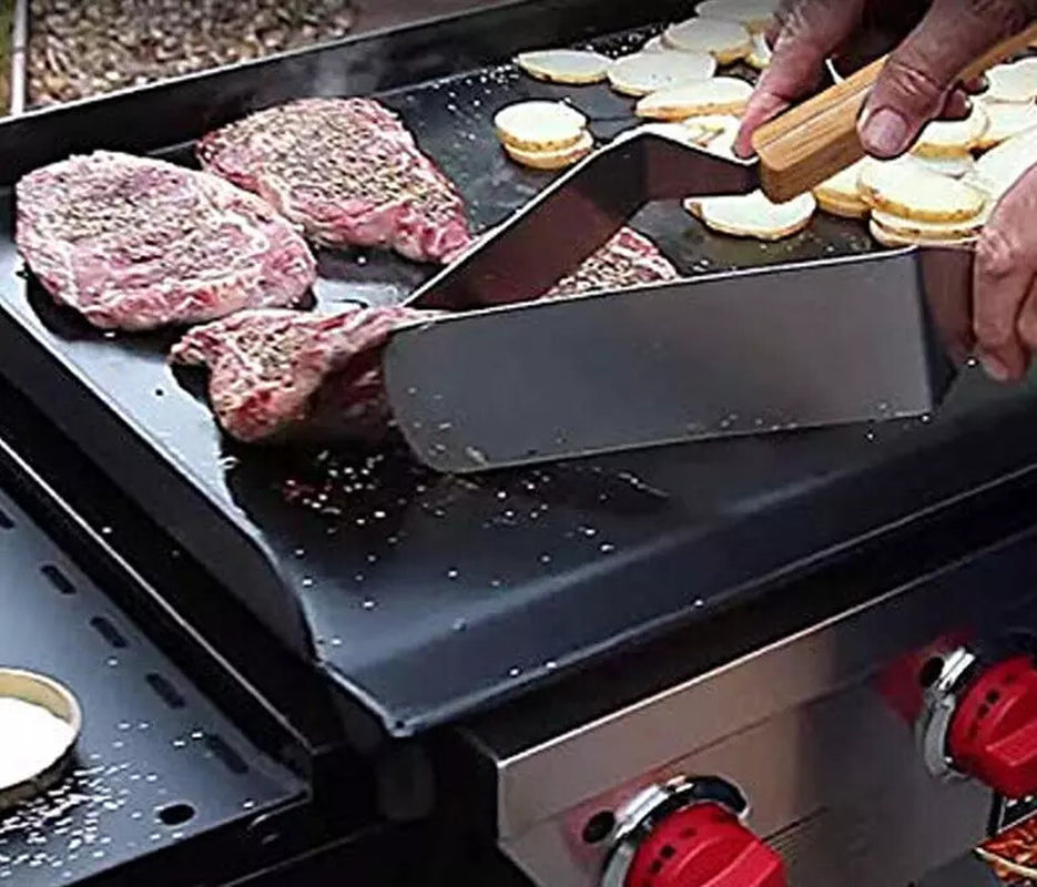 BBQ Long Handle Grill Basket Barbecue Rack Meat Burger Fish Stand Mesh Food UK